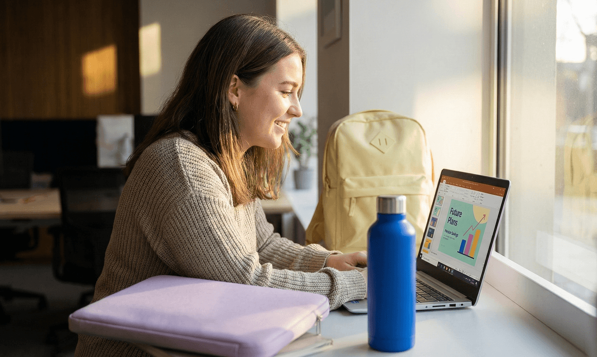 Pension planning girl